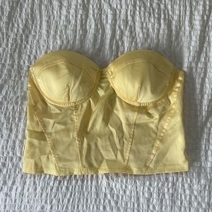 Princess Polly yellow bustier / tube top